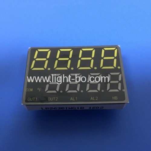 Custom Design Ultra white and Pure Green 8 Digits seven segment led display for temperature indicator