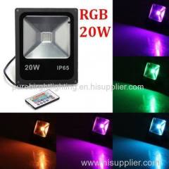 IP65/66 Integrated COB LED 20W RGB Flood Light 20W AC85-265V Working COB Chip LED Projector with 3 year warranty