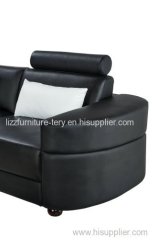 Made in China European Design Cheap Price U Shape with LED Light Leather Sofa