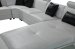 white color U shape leather sofa