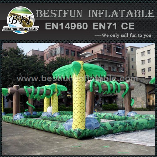 Jungle inflatable go kart track outdoor inflatable track for Karting