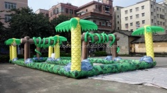 Jungle inflatable go kart track outdoor inflatable track for Karting