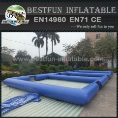 Portable inflatable soccer field