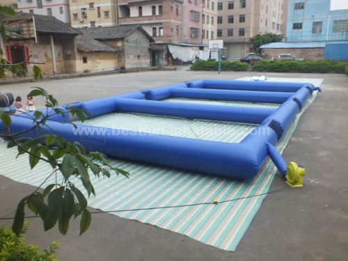 Triple inflatable panna soccer field portable inflatable soccer field