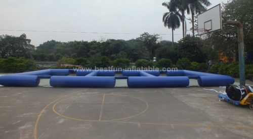 Triple inflatable panna soccer field portable inflatable soccer field