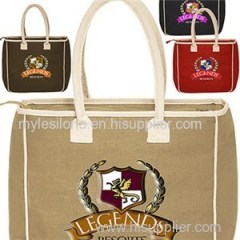 Two-Tone Jute Tote Bags