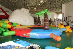 Water floating island inflatable water floating bed