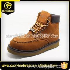 Cow Suede Leather Goodyear Welt Safety Shoes