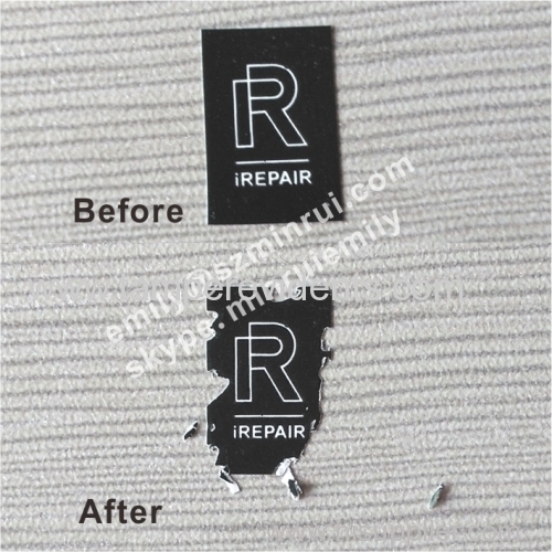 Custom Black Printed Warranty Screw Stickers For Mobile Phone Repair Use