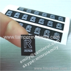 Custom Black Printed Warranty Screw Stickers For Mobile Phone Repair Use