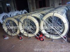 Coated Fiberglass Continuous Duct Rodder with Cage and Stand