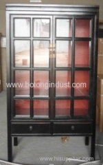 antiques Chinese big glass cabinet