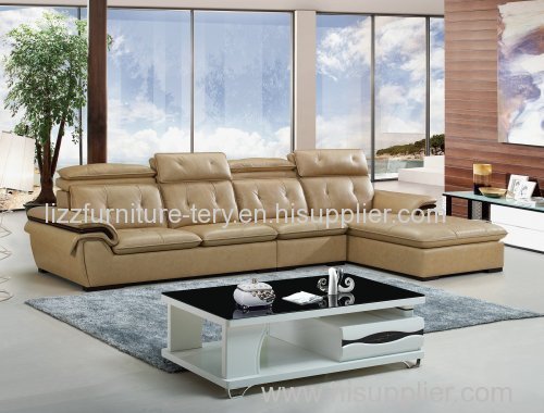 Pinyang Furniture Leather Corner Sofa Set Designs Living Room Furniture Popular Sofa