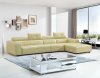 Top Grain Living Room Leather Sofa with Corner