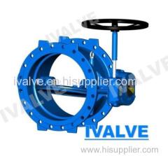 Butterfly valve wafer lug flanged double eccentric