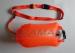 Orange PVC Medium 15L Light and Visible Swim Buoy with dry storage for Open Water Swimmers and Triat