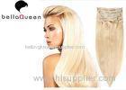 613 Golden Blonde Straight Clip In Human Hair Extension With No Shedding