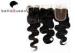 Unprocessed Natural Black Human Hair Medium Parts Lace Closure For Women