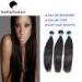 Beauty Salon 6a Remy Natural Black Straight Hair Weft can be dyed and bleached