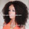 Kinky Curly Human Natural Hair Silk Top Glueless Full Lace Human Hair Wig 24inch