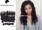 Double Drawn Natural Black Water Wave Hair Extensions Without Chemical