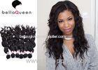 Double Drawn Natural Black Water Wave Hair Extensions Without Chemical