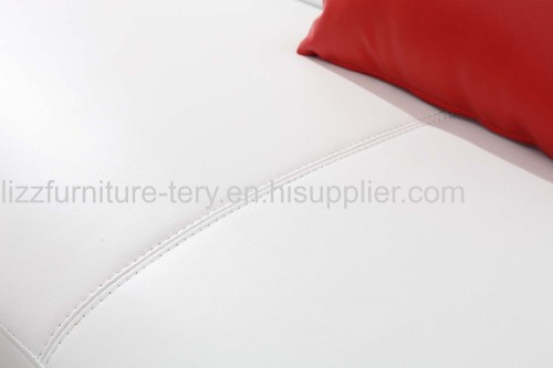 2016 White Color Small Corner Leather Sofa