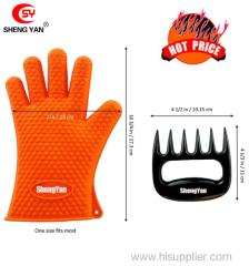 DIY Bear BBQ meat Claws set of 2 Plus heat Resistant BBQ silicon glove