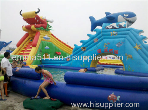 giant Open Water Inflatable Floating Water Park  Water Sports Park For Sale