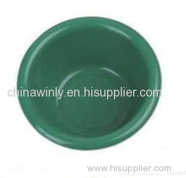 green round plastic dye bowl