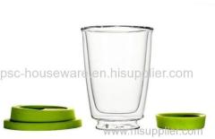 Promotional Heat Resistant Coffee Double Wall Glass Cup Wholesale