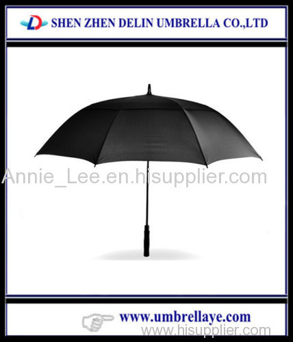 Oversize double layer business golf umbrellas red blue black solid color long umbrella