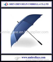 Oversize double layer business golf umbrellas red blue black solid color long umbrella