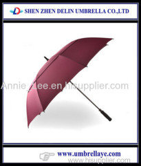 Oversize double layer business golf umbrellas red blue black solid color long umbrella