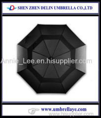 Oversize double layer business golf umbrellas red blue black solid color long umbrella