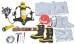 Complete Set of Fire Fighter Equipments for Sale