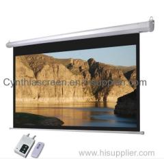 Cynthia Matte White Fabric Electric Projection Screen Professional Movie Projector Screen