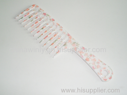Flower design plastic Professional Comb
