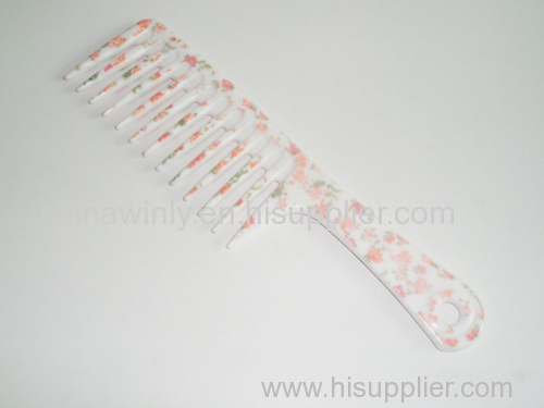 Flower Design Plastic Professional Comb