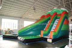 New design inflatable water slide with pool and climbing wall