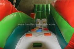 New design inflatable water slide with pool and climbing wall