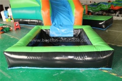 New design inflatable water slide with pool and climbing wall