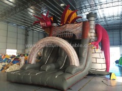Dragon Tower inflatable castle Slide Combo