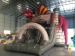 Fierce dragon Inflatable pvc slide with triple lanes