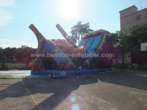 Giant kraken inflatable octopus slides for commercial sale