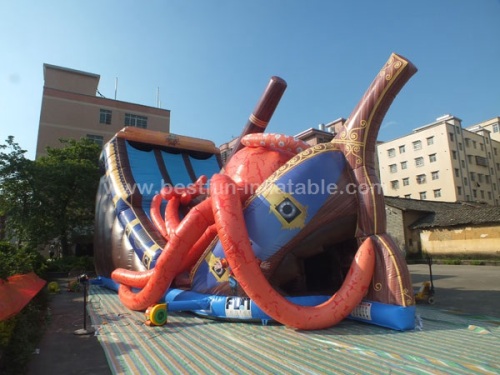 Giant kraken inflatable octopus slides for commercial sale