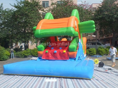 Piranha inflatable moving piranha slide centre for children