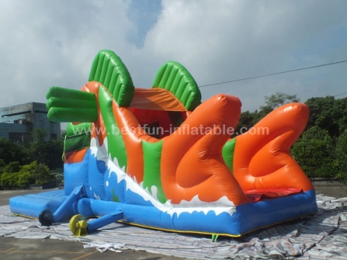 Piranha inflatable moving piranha slide centre for children