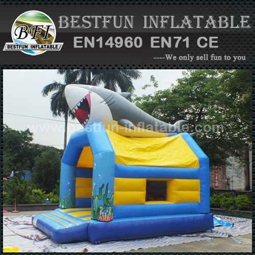 Playground equipment mini shark inflatable bounce