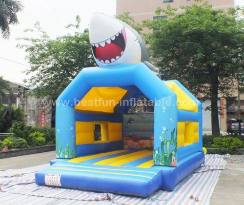 Shark Jumping Castles inflatable moon bounce with shark